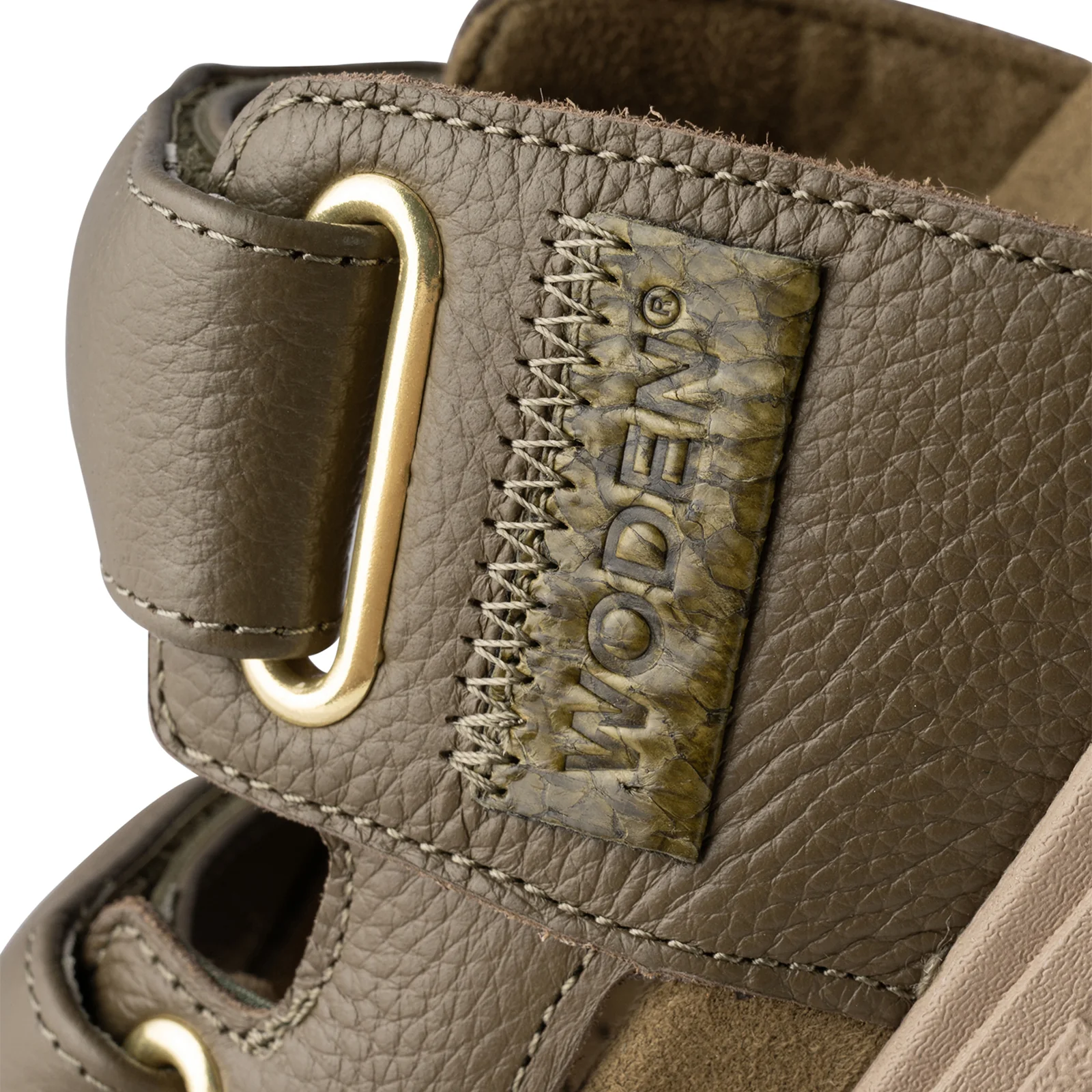 Woden Lisa Slide Sandal (Women) - Dark Olive Leather - Image 7