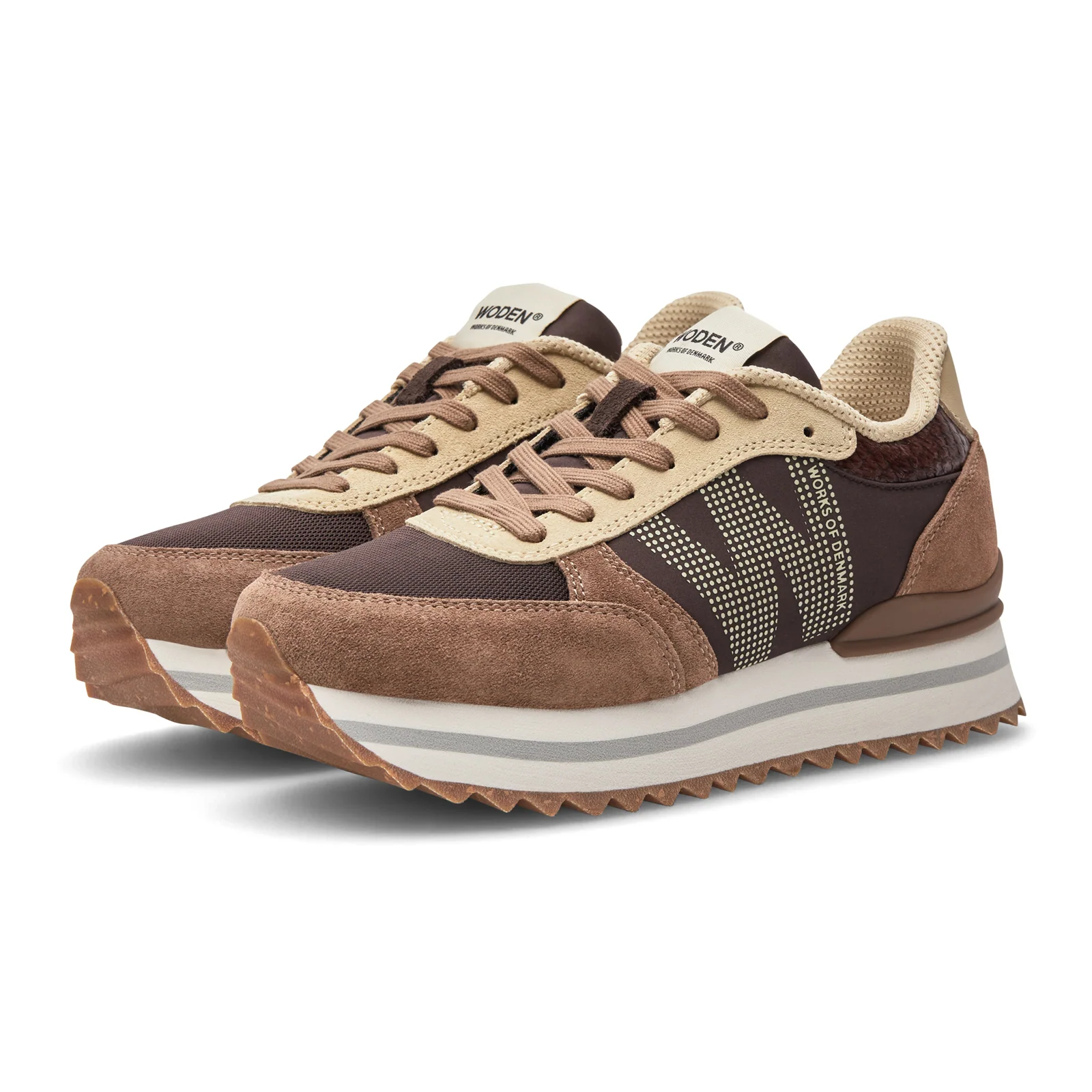 Woden Ronja Plateau Sneaker (Women) - Chocolate Multi - Image 2