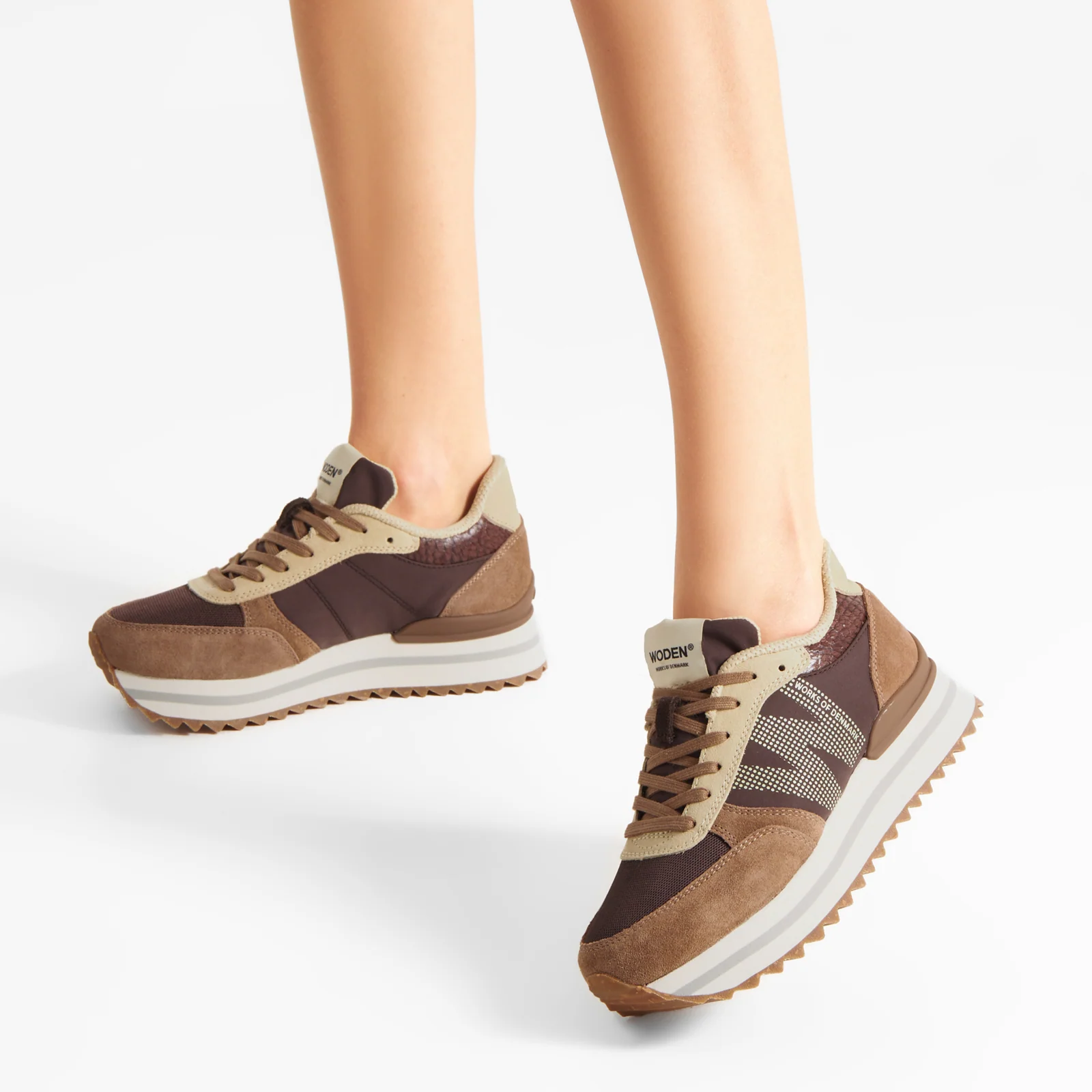 Woden Ronja Plateau Sneaker (Women) - Chocolate Multi - Image 5