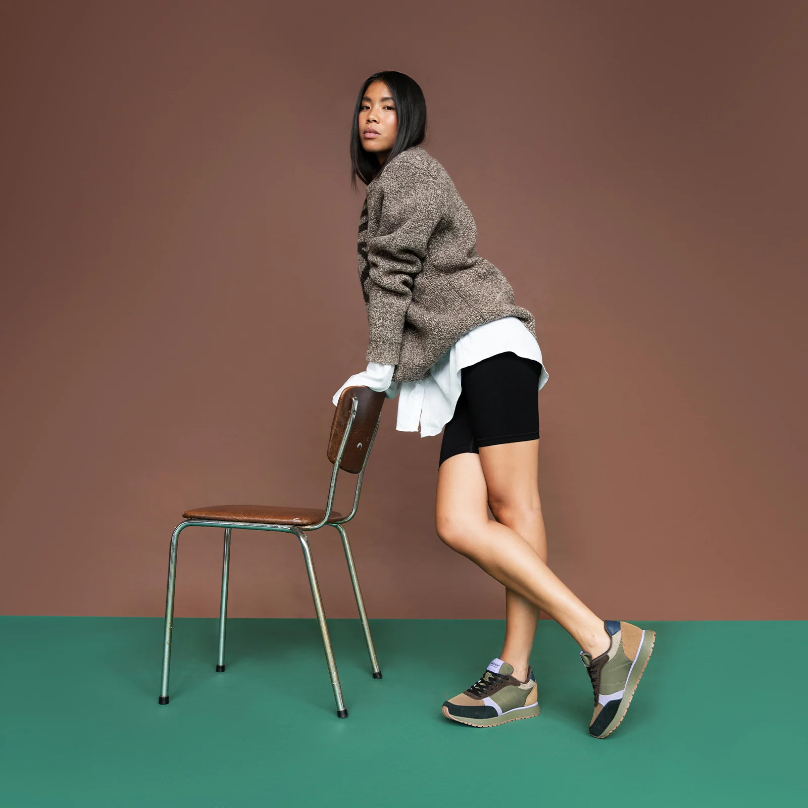 Woden Ronja Sneaker (Women) - Dark Olive/Orchid - Image 5