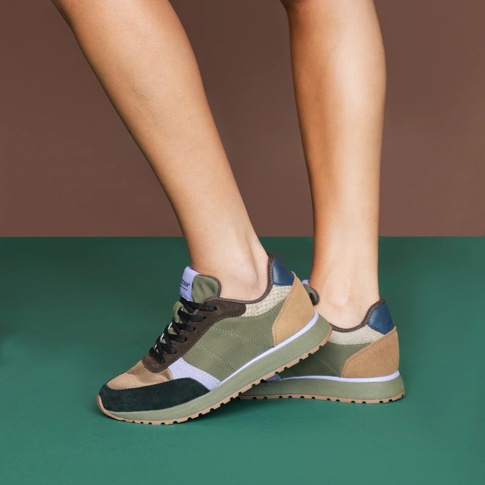 Woden Ronja Sneaker (Women) - Dark Olive/Orchid - Image 6