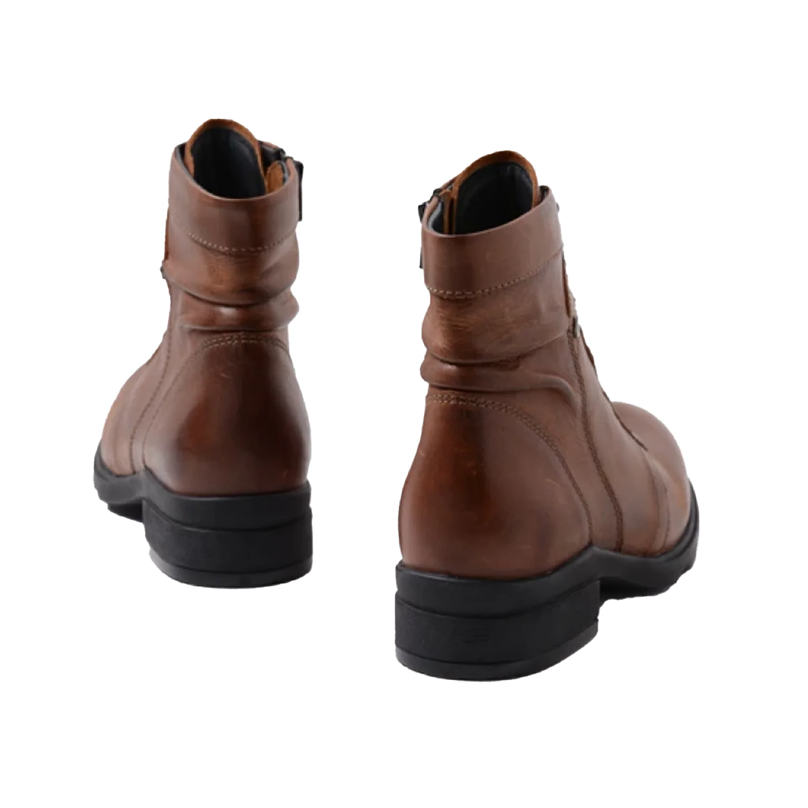 Wolky Center Ankle Boot (Women) - Cognac Velvet Leather - Image 3