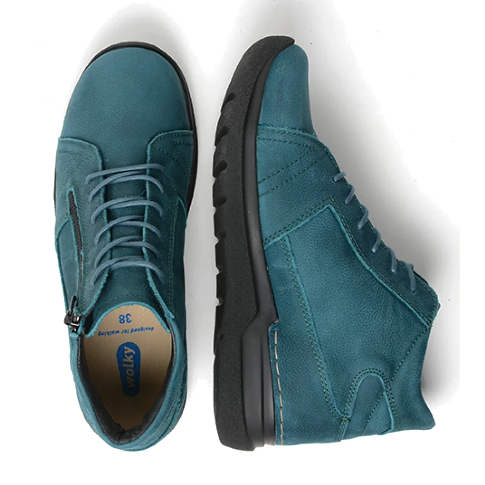 Wolky Why Ankle Boot (Women) - Petrol Antique Nubuck - Image 2