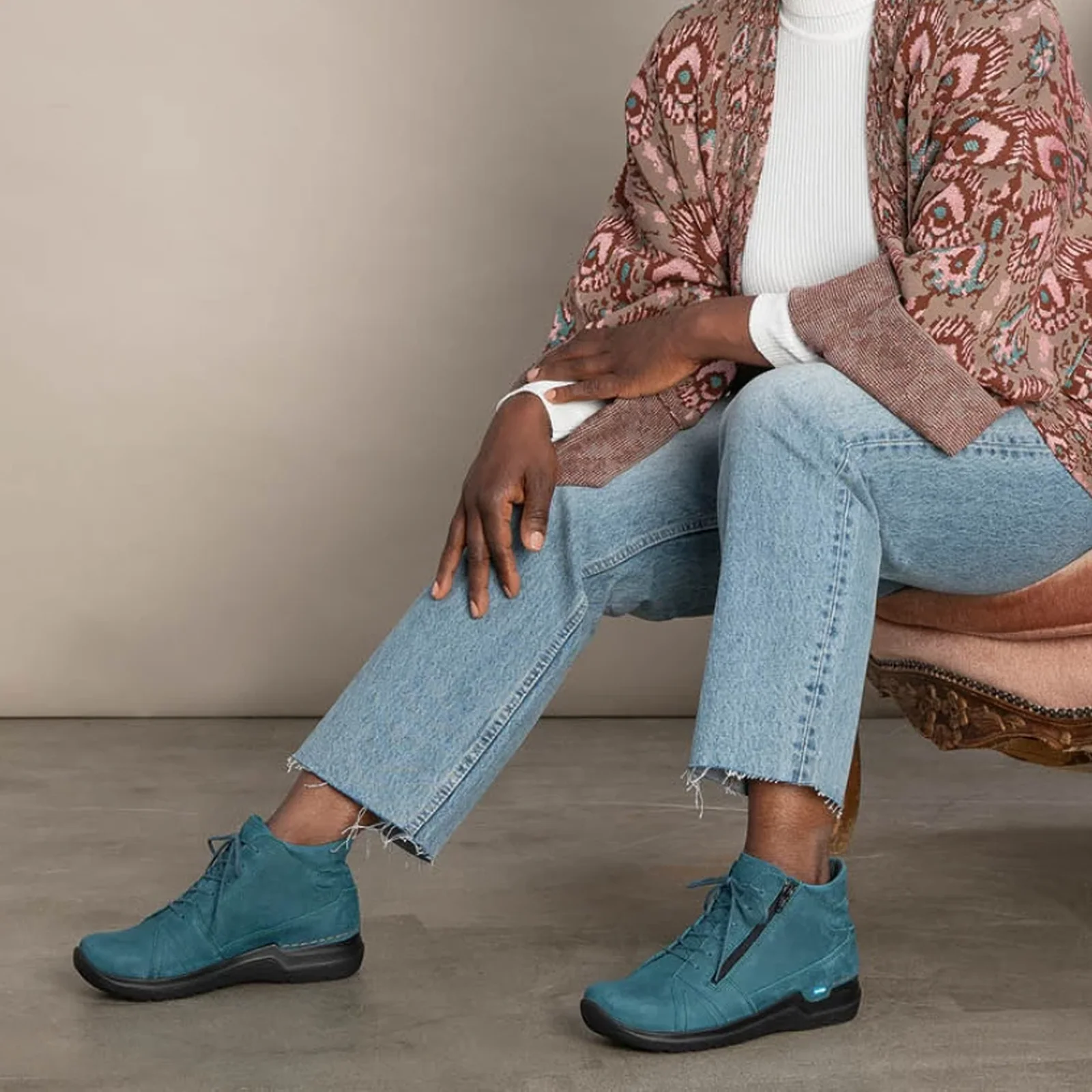 Wolky Why Ankle Boot (Women) - Petrol Antique Nubuck - Image 3