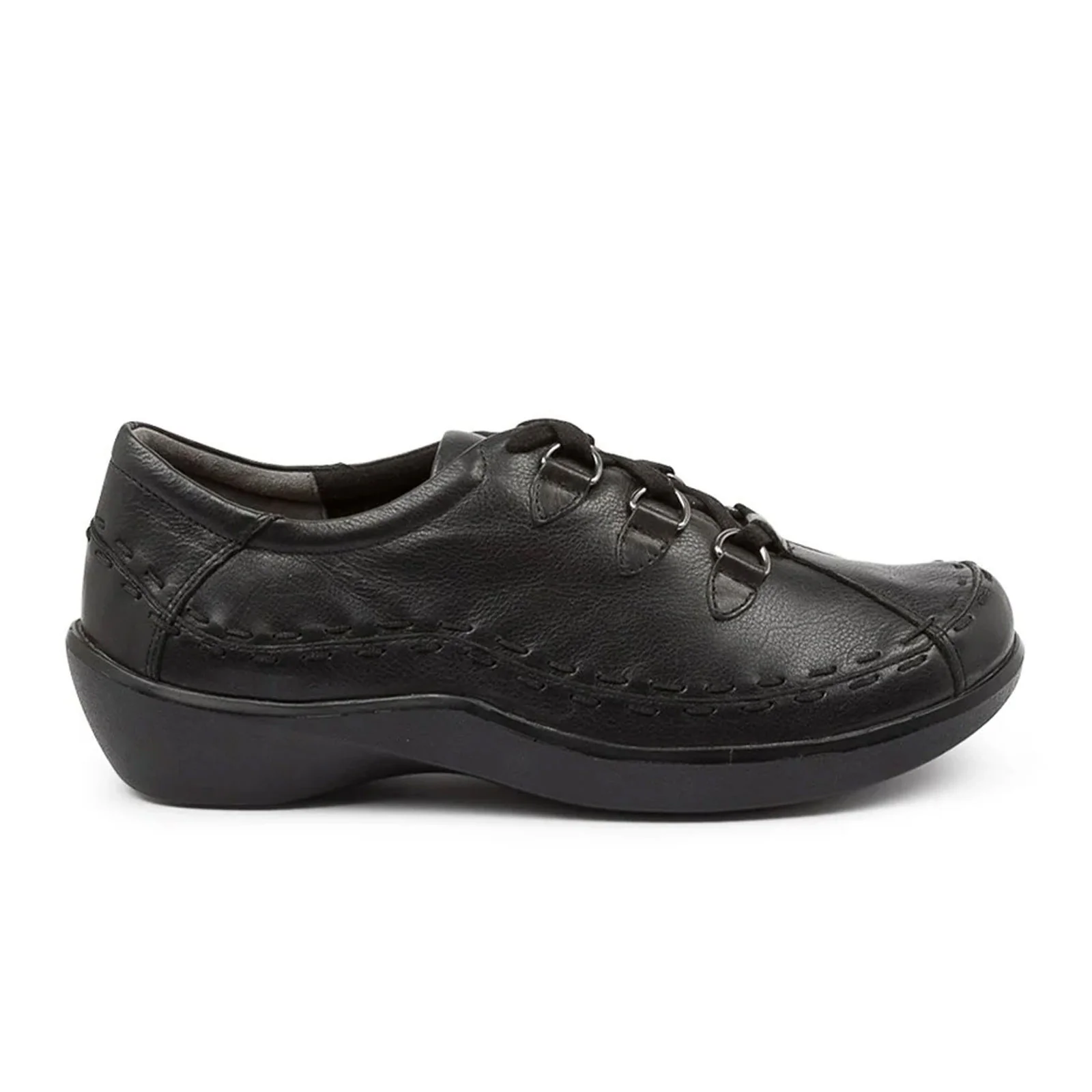 Ziera Allsorts Lace Up (Women) - Black Leather