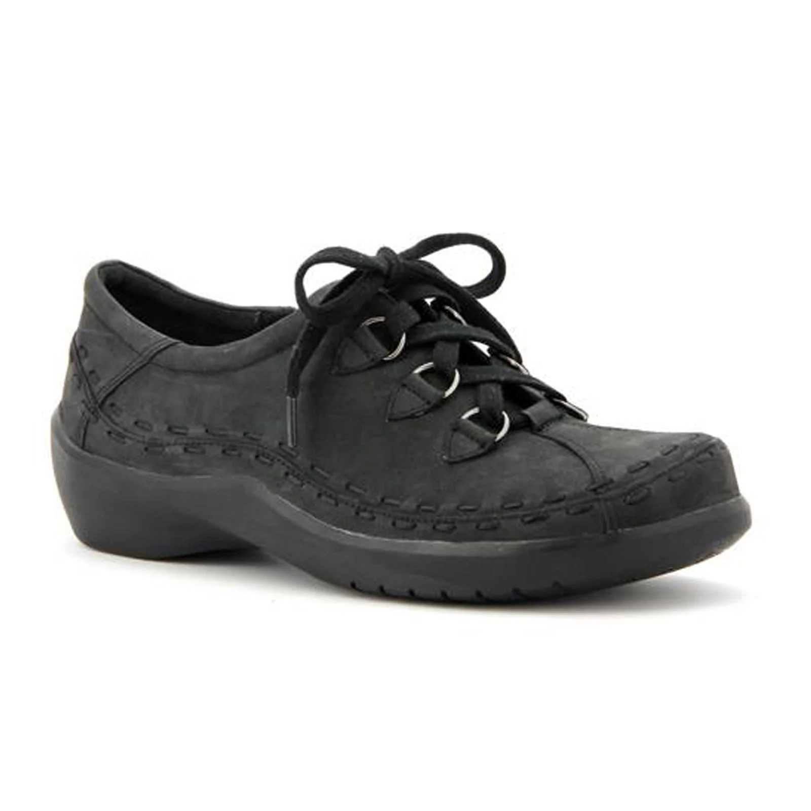 Ziera Allsorts Lace Up (Women) - Black Leather - Image 3