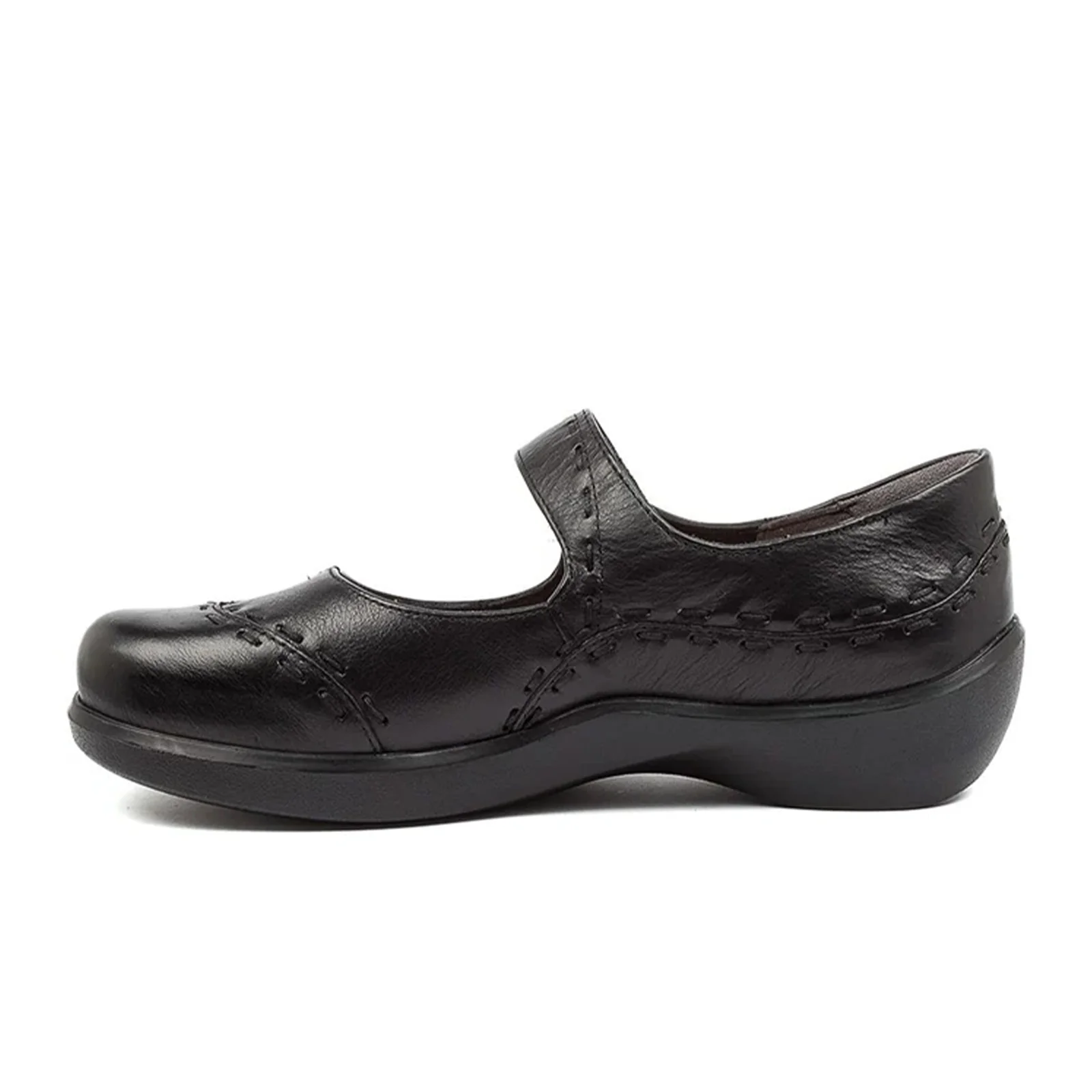 Ziera Gummibear Mary Jane (Women) - Black Leather - Image 2