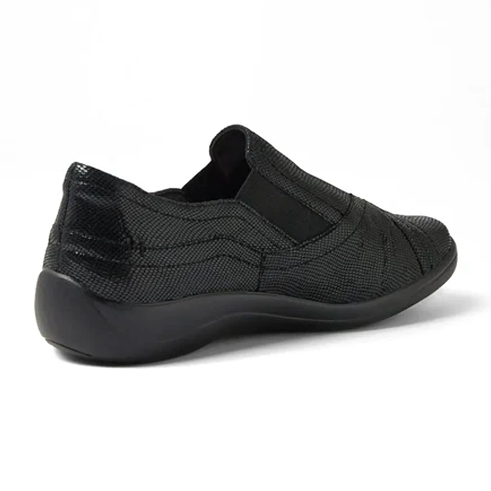 Ziera Java XF Slip On (Women) - Black Lizard Shine Leather - Image 3