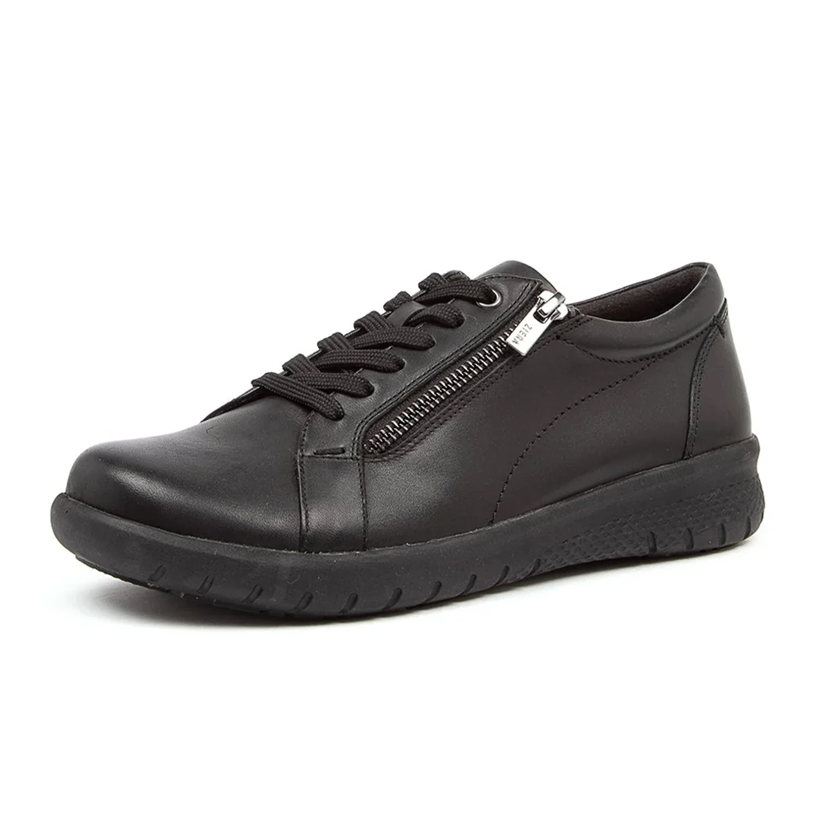 Ziera Solar XF Sneaker (Women) - Black Leather - Image 4
